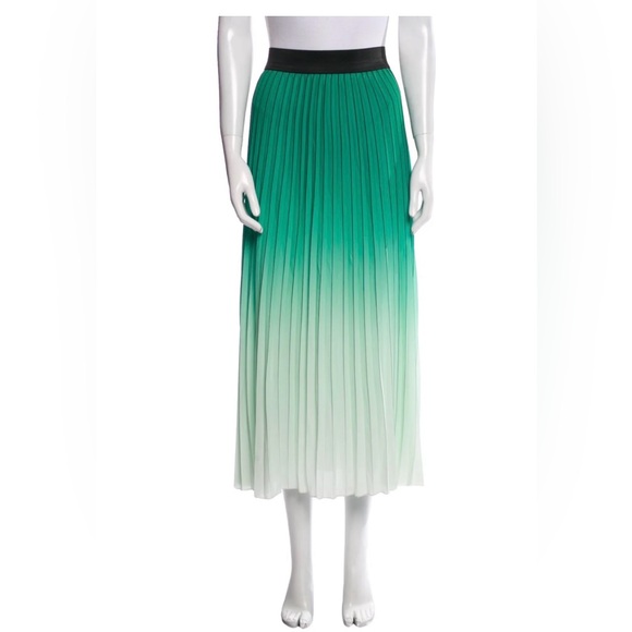 New with tag Maje size 3 green ombré pleated skirt $325 - Picture 1 of 5